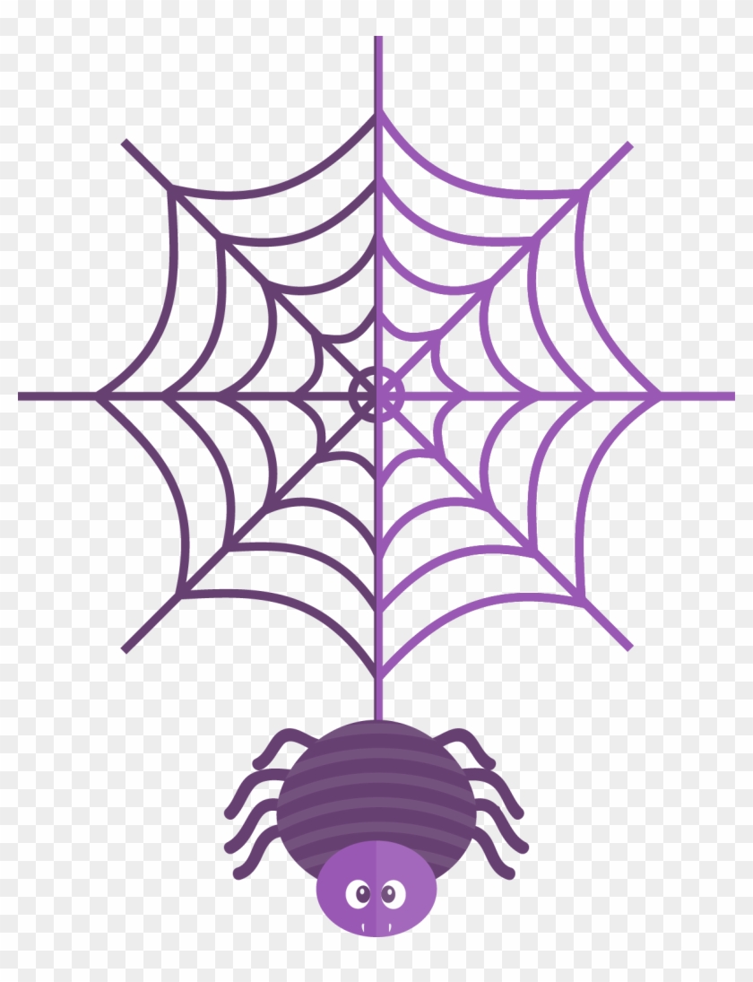 Illustration Purple Transprent - Spider Web Clipart Black And White - Png Download