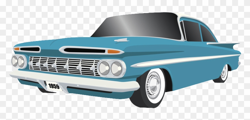 Chevrolet Vector Old School Car - Transporte Particular Png Clipart #2648001
