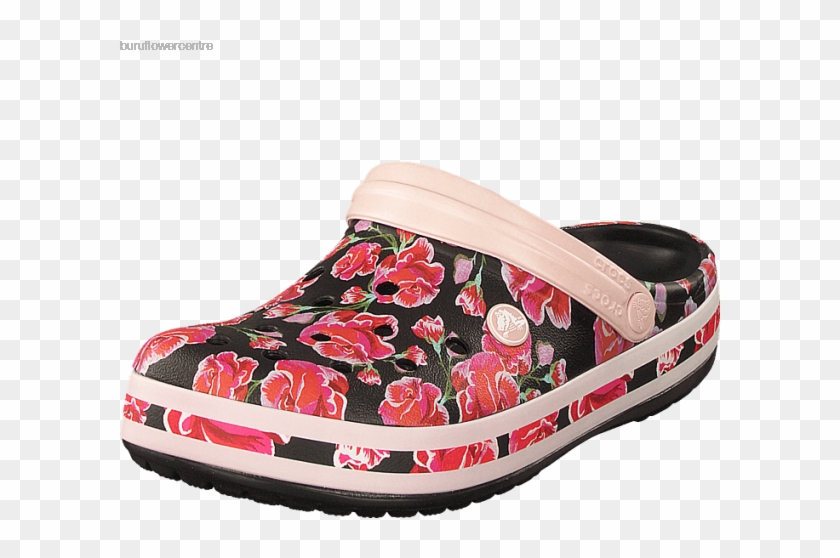 Buy Crocs Crocband Graphic Iii Clog Floral/black Beige - Floral Crocs Clipart #2648358