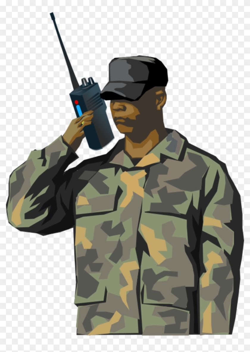 Military Clip Art Transprent Png Free Download - Soldier Walkie Talkie Talk Transparent Png