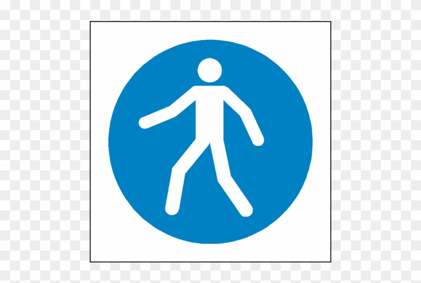 Use Walkway Symbol Sign - Use Pedestrian Walkway Sign Clipart
