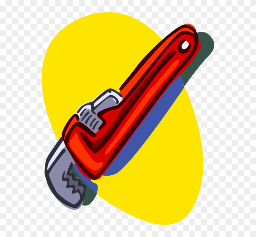 Vector Illustration Of Monkey Wrench Pipe Wrench Or Clipart #2649116