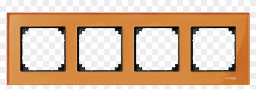 Mtn404402 Real Glass Frame, 4 Gang, Calcite Orange, Clipart #2649809