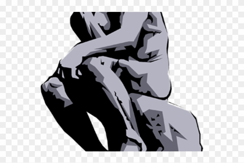 Sculpture Clipart The Thinker - Transparent Thinker Clip Art - Png Download #2650119