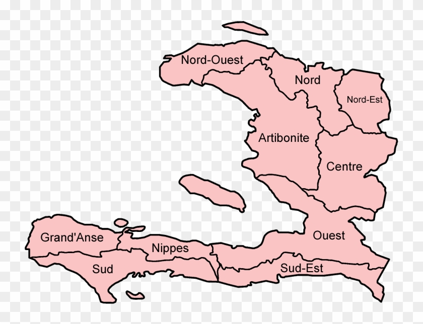 Haiti Departments Named - Blank Political Map Of Haiti Clipart
