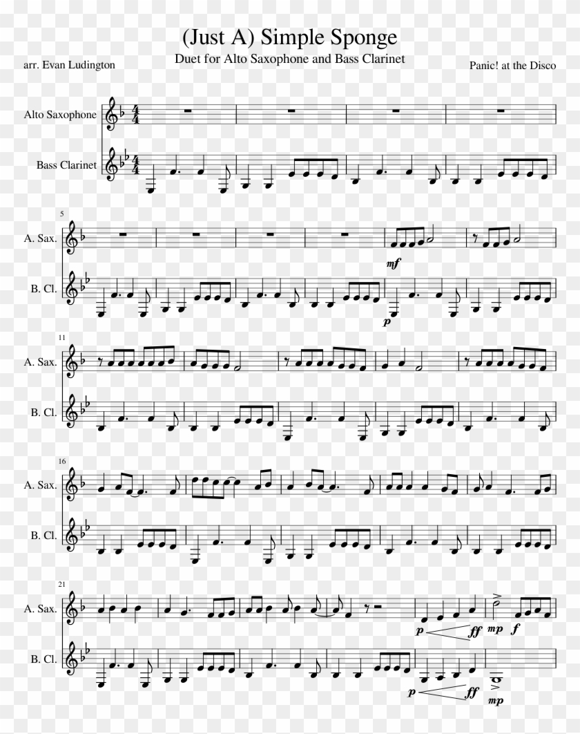 850 X 1100 4 0 - Hall Of The Mountain King Alto Sax Sheet Music Clipart #2650849