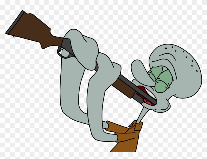 Squidward - Squidward Playing Clarinet Png Clipart #2650941