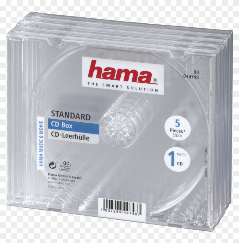 Standard Cd Jewel Case, Pack Of 5, Transparent - Pudelka Cd Slim Clipart