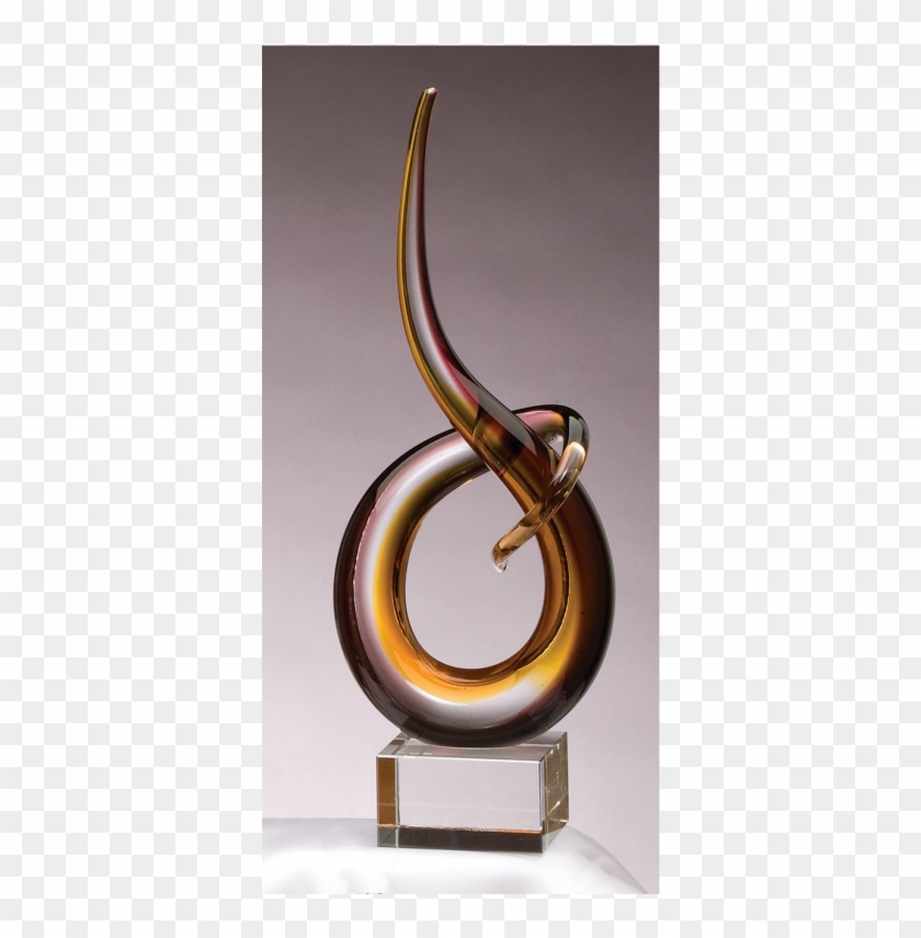 Brown And Gold Glass Art Award G534 - Glass Sculpture Clipart