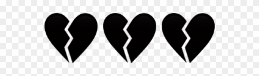 #aesthetic #tumblr #black #heart #broken #heartbreak - Aesthetic Black Heart Png Clipart