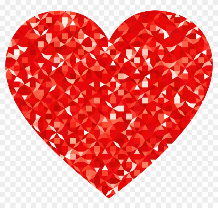 This Free Icons Png Design Of Ruby Gemstone Heart - Red Grunge Heart Png Clipart #2653068