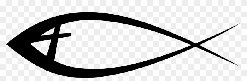 Christian Fish Png - White Christian Fish Symbol Clipart #2653416