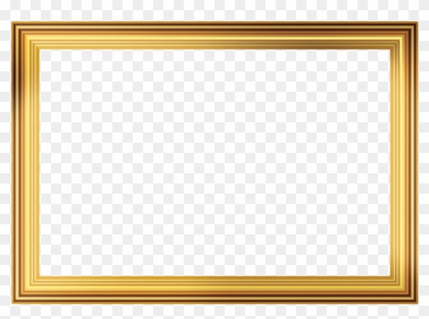 Photo Frame Png Transparent Image - กรอบ รูป สี ทอง แนว นอน Clipart