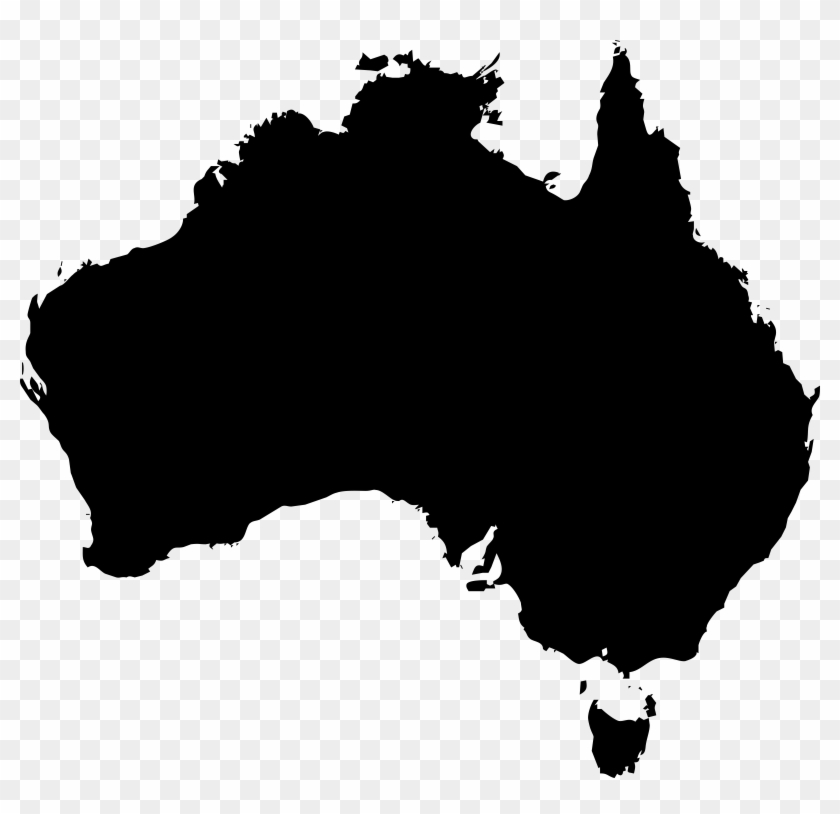 Australia Flag Png Clip Art - Map Of Australia Silhouette Transparent Png #2654512