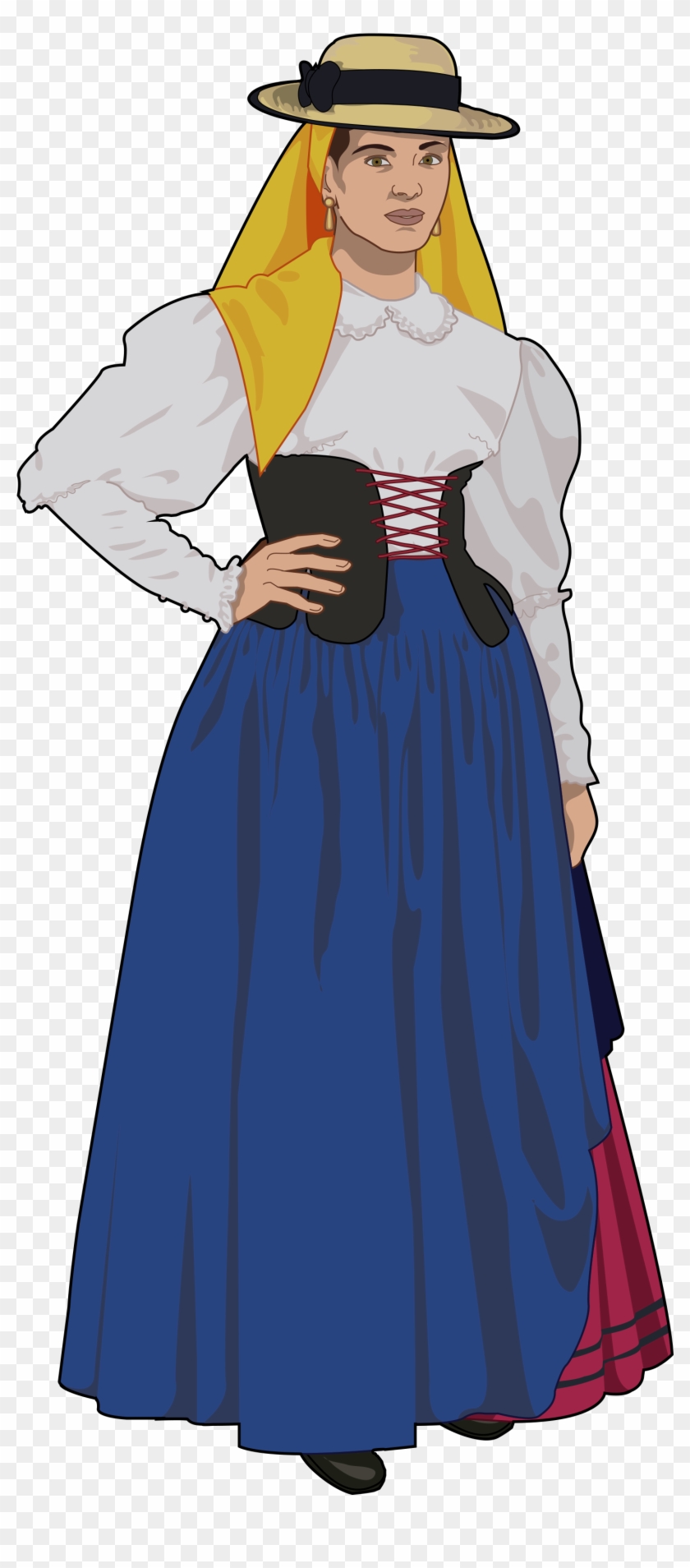 Traje Típico De La Gomera Mujer - Traje Tipico De La Gomera Clipart