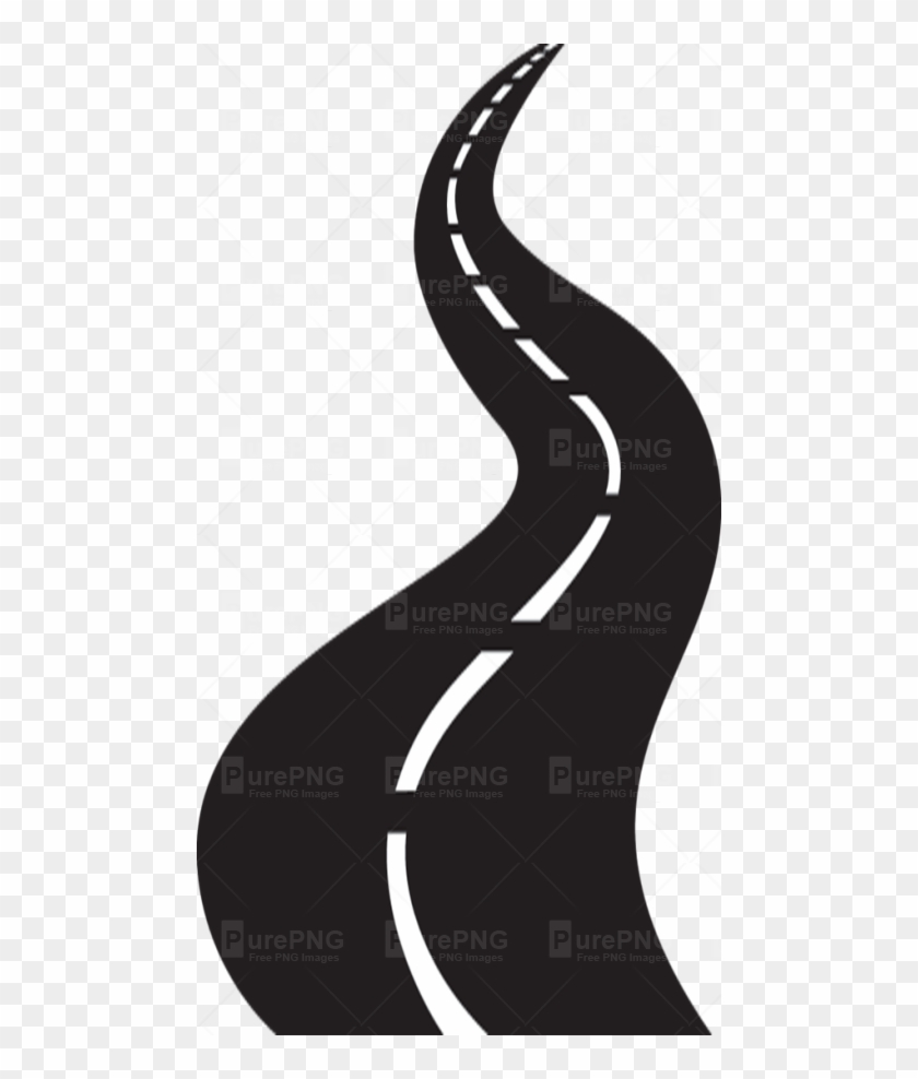 Road High Png Image Purepng Free Transparent - Path Black And White Vector Clipart