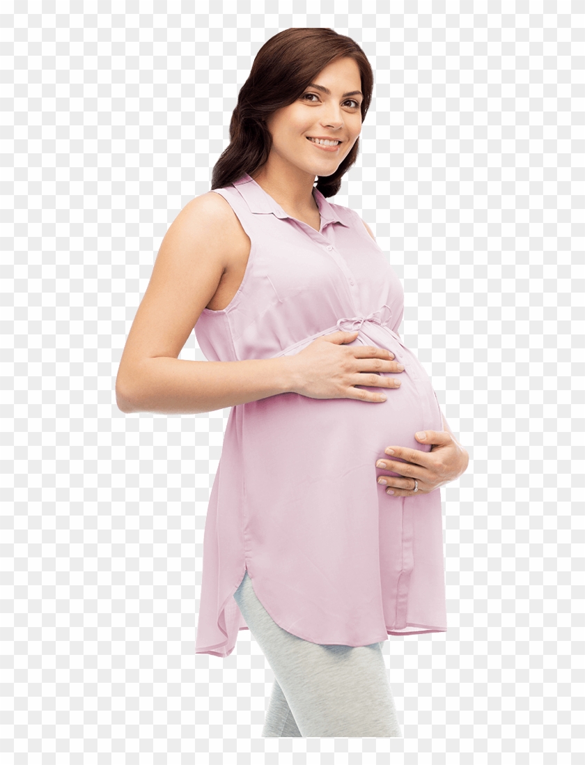 A Young Woman Covers Her Pregnancy Belly With Both - Girl Clipart #2655077