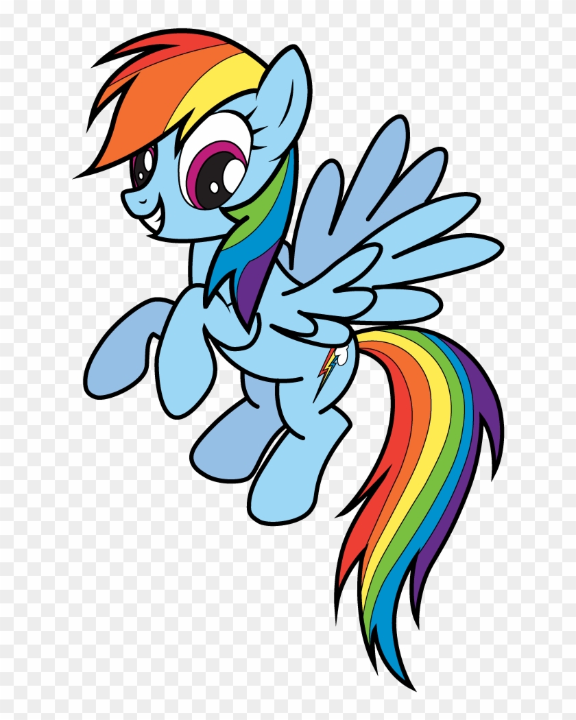 How To Draw Rainbow Dash Little Pony Cartoons Easy - Drawing Of My Little Pony Characters Clipart