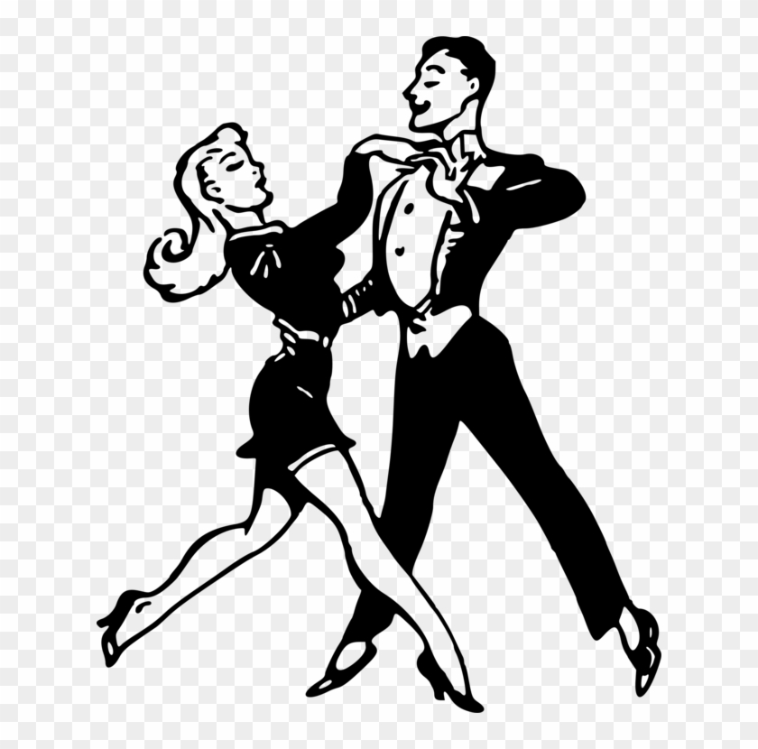 Black Dance Cliparts - Dancing Clip Art Black And White - Png Download
