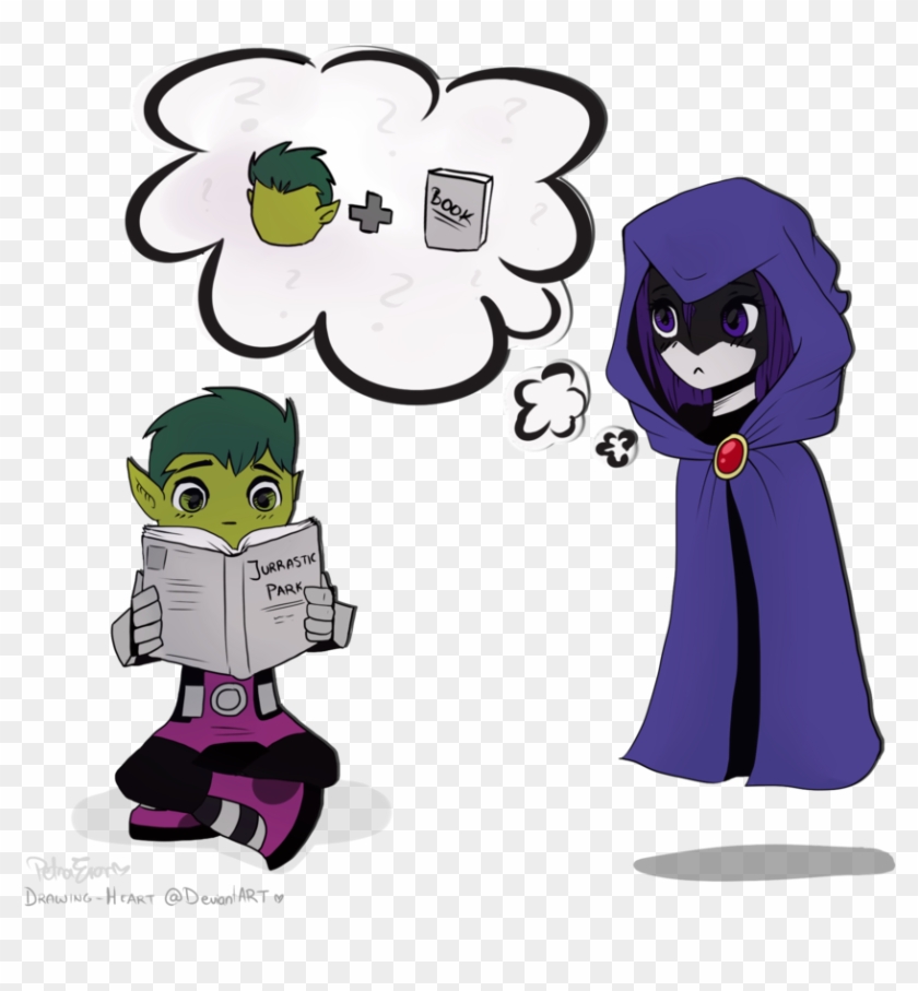 Beast Boy Is - Raven And Beast Boy Draw Clipart #2656696