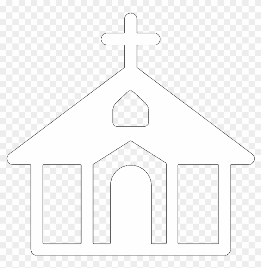 Church Clipart Icon - Church Symbol White Png Transparent Png #2656756