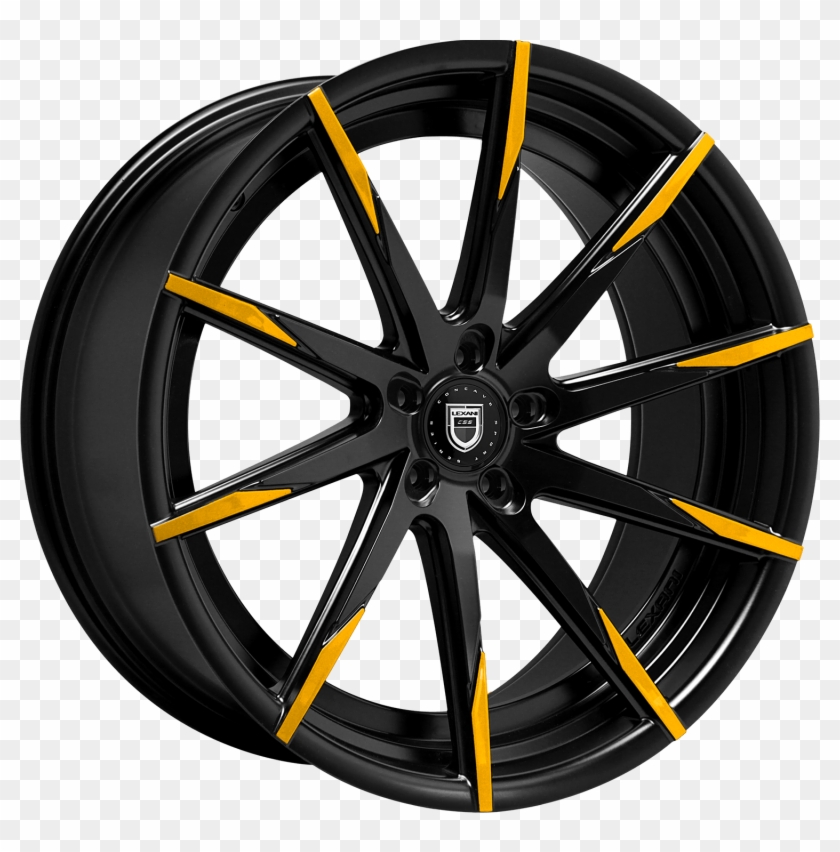 Yellow And Black Finish - Lexani Css 15 Wheel Clipart