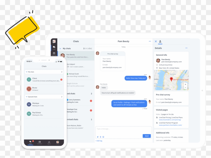 Livechat Apps Are Available On All Major Platforms Clipart