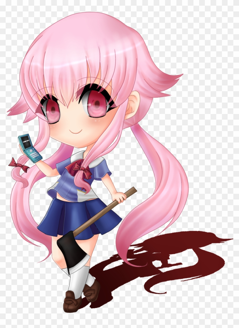 Mirai Nikki - Chibi Anime Yuno Gasai Clipart