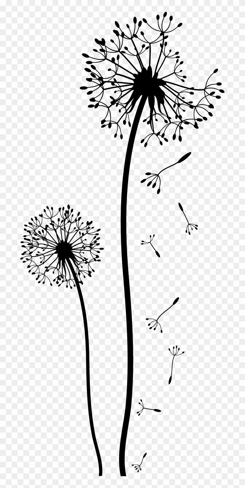 Dandelion Wall Sticker - Dibujo Diente De Leon Clipart #2657178