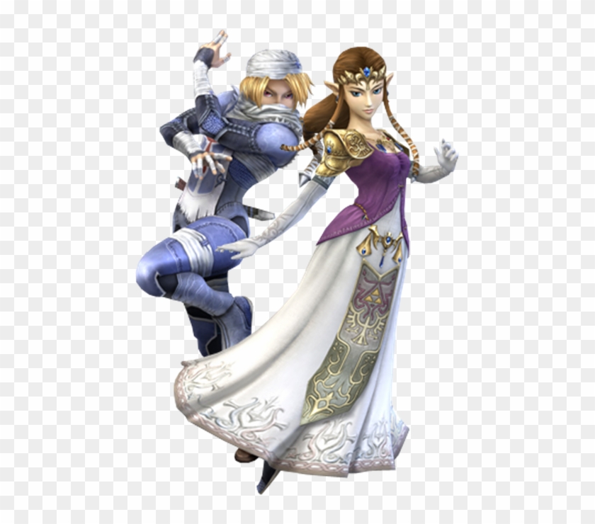 Zelda And Sheik Zelda Sheik - Super Smash Bros Zelda And Sheik Clipart  (#2657386) - PikPng