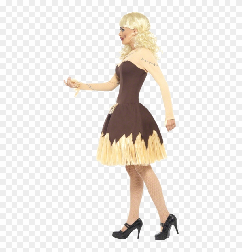 Voodoo Doll Halloween Costume - Girl Clipart