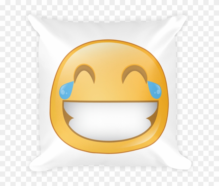 Expressive Laughing Square Stuffed Pillow - Cushion Clipart
