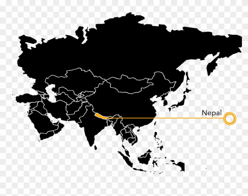 Red Panda Map - Asia And Australia Clipart #2658546