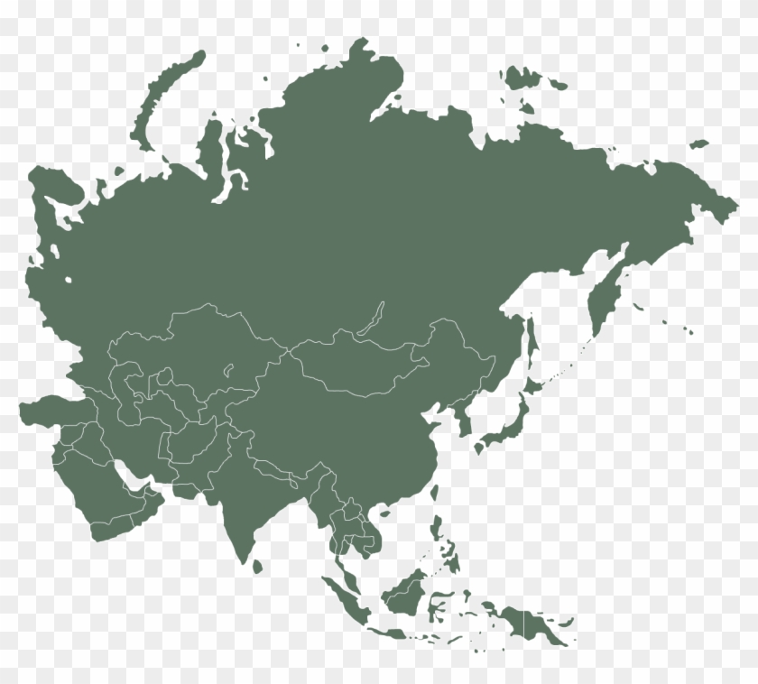 Geography Game With The Countries And Major Cities - Asian Map Vector Png Clipart #2659507