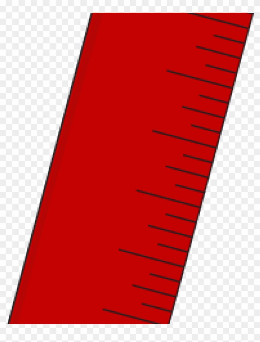 Ruler Clipart Red Cartoon Ruler Clip Art Red Cartoon - Carmine - Png Download