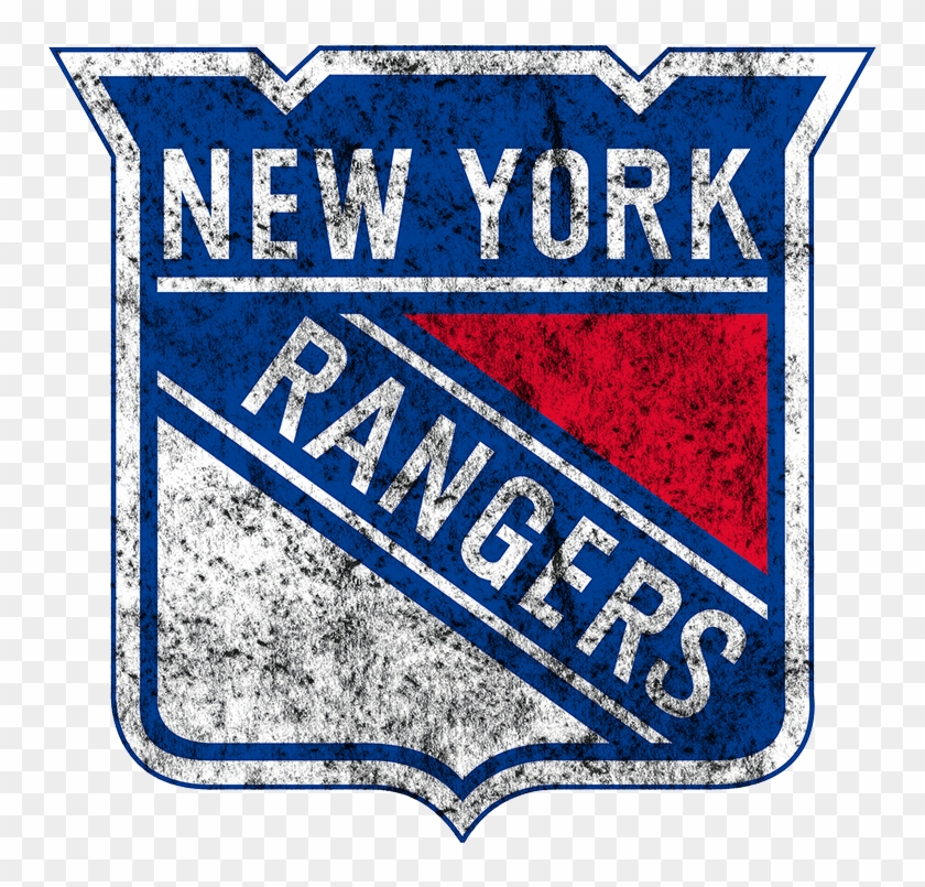 New York Rangers 1978-pesent Primary Logo Distressed Clipart #2660764