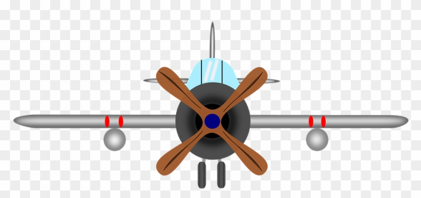 Propeller Plane Cliparts - Plane With Propeller In Front - Png Download #2661265