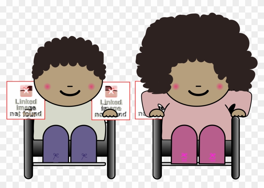 Girl Boy Png - Clipart Wheelchair Race Transparent Png