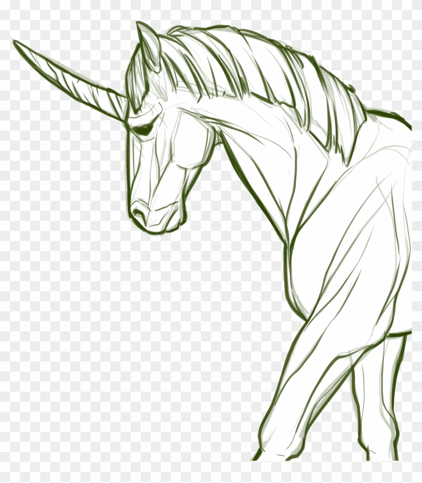 Clipart Unicorn Line Art - Kuda Unicorn Sketsa - Png Download #2661408