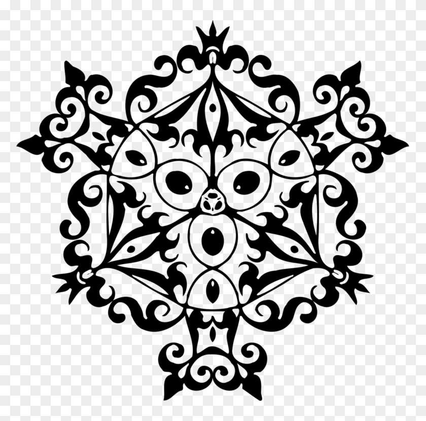 Fellowship Ring Frodo Baggins Floral Design Hobbit - Elegant Black Designs Png Clipart #2661696
