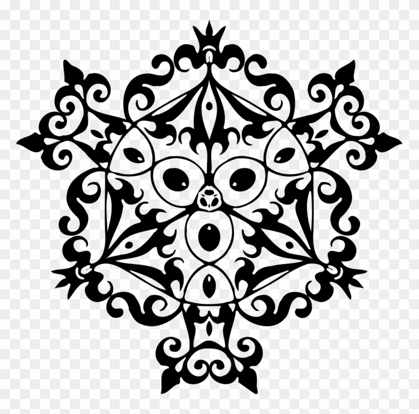 Fellowship Ring Frodo Baggins Floral Design Hobbit - Elegant Black Designs Png Clipart