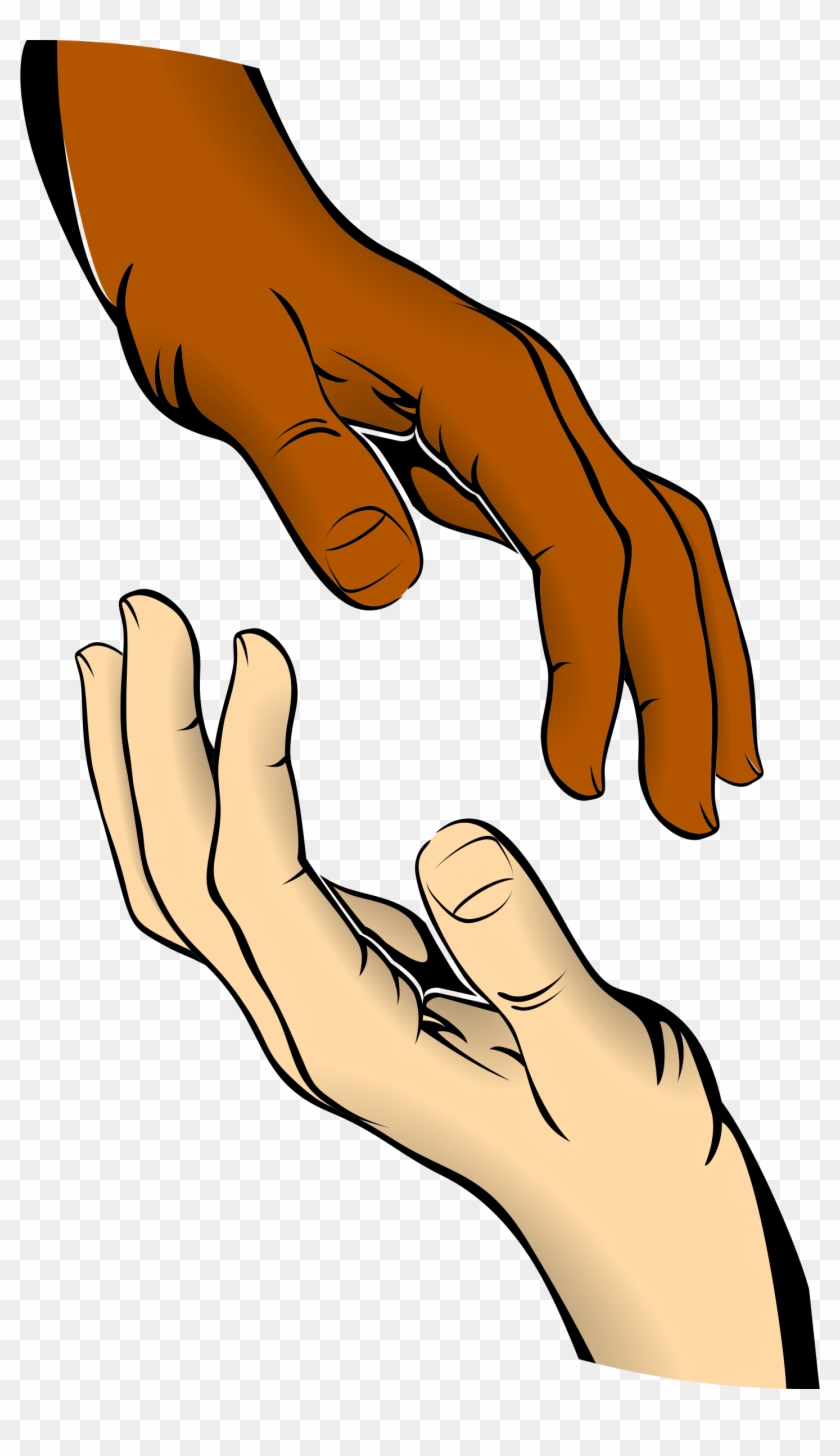 Open Hands Thanking Clipart - Hands Touching Clip Art - Png Download