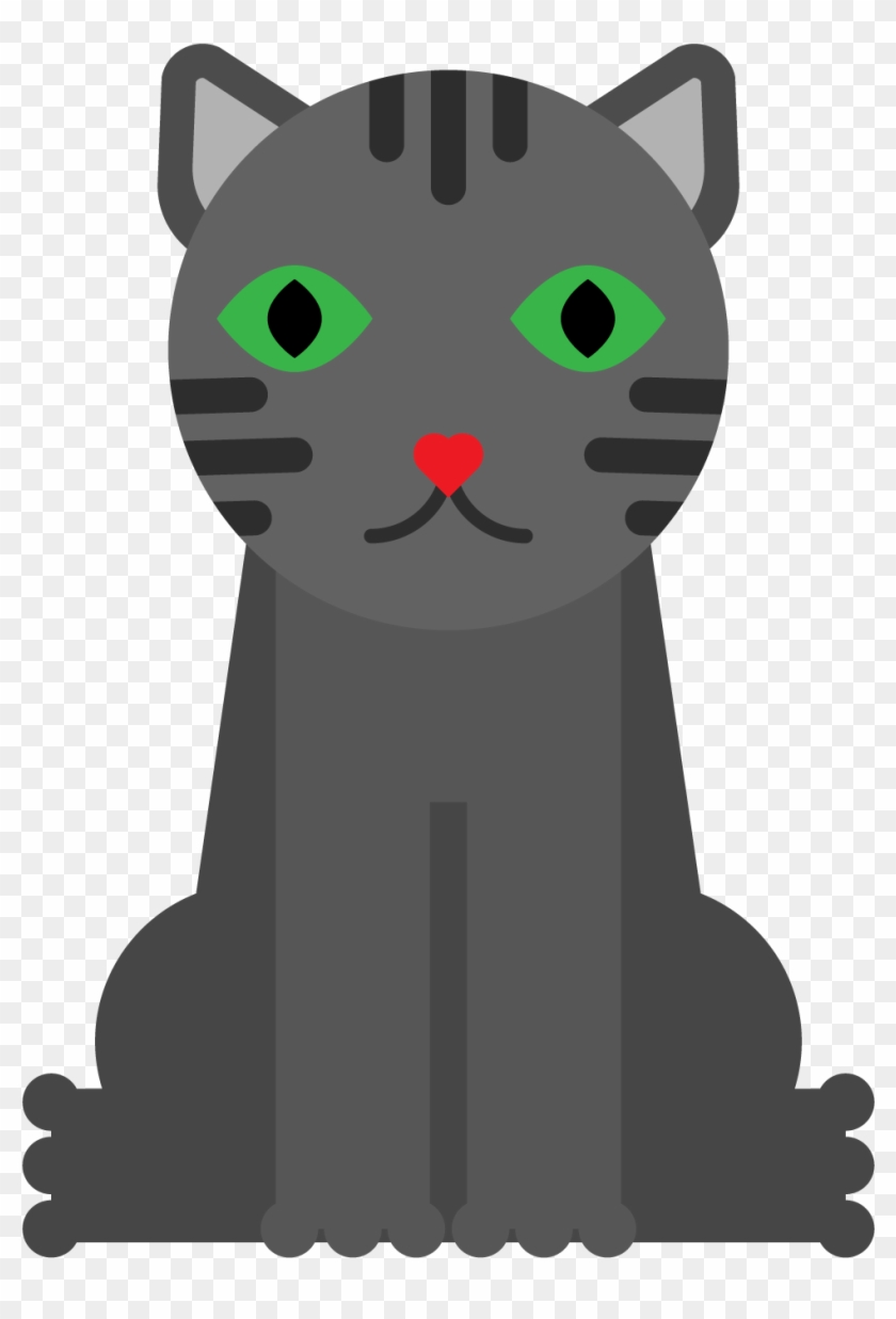 Vector Cats American Curl - Black Cat Clipart