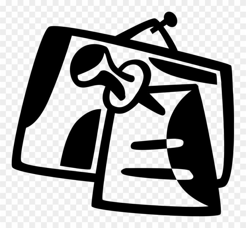 Vector Illustration Of Message Bulletin Board Or Noticeboard Clipart #2662006