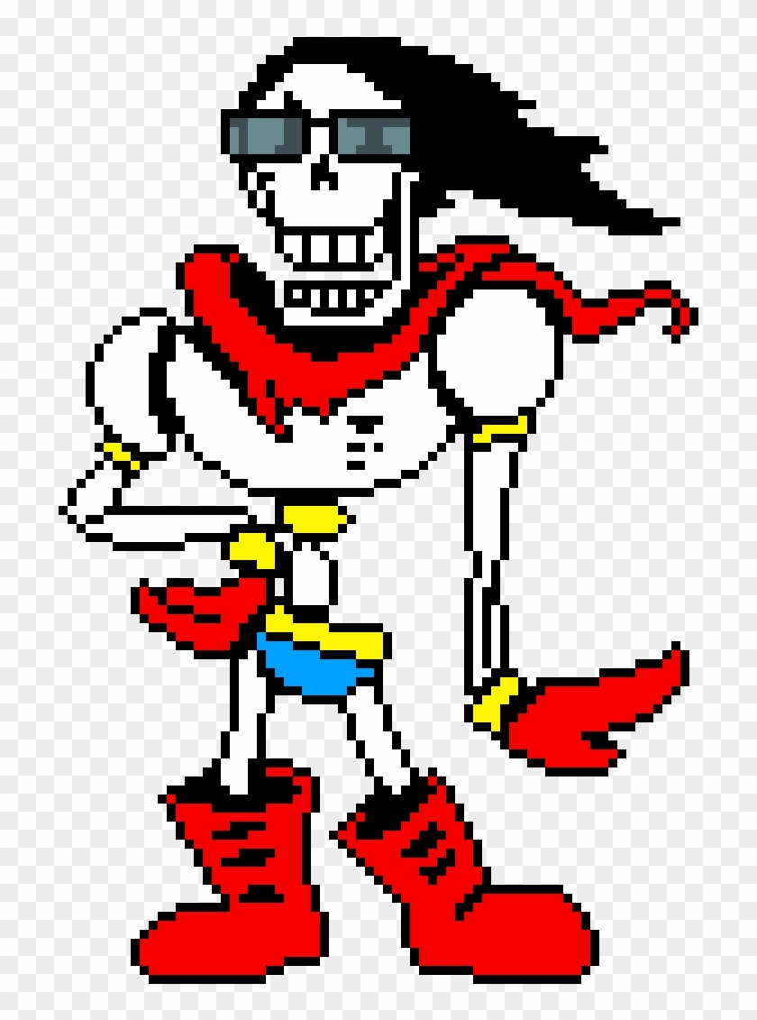 Undertale Papyrus Sprite - Papyrus Undertale Pixel Art Clipart #2662218