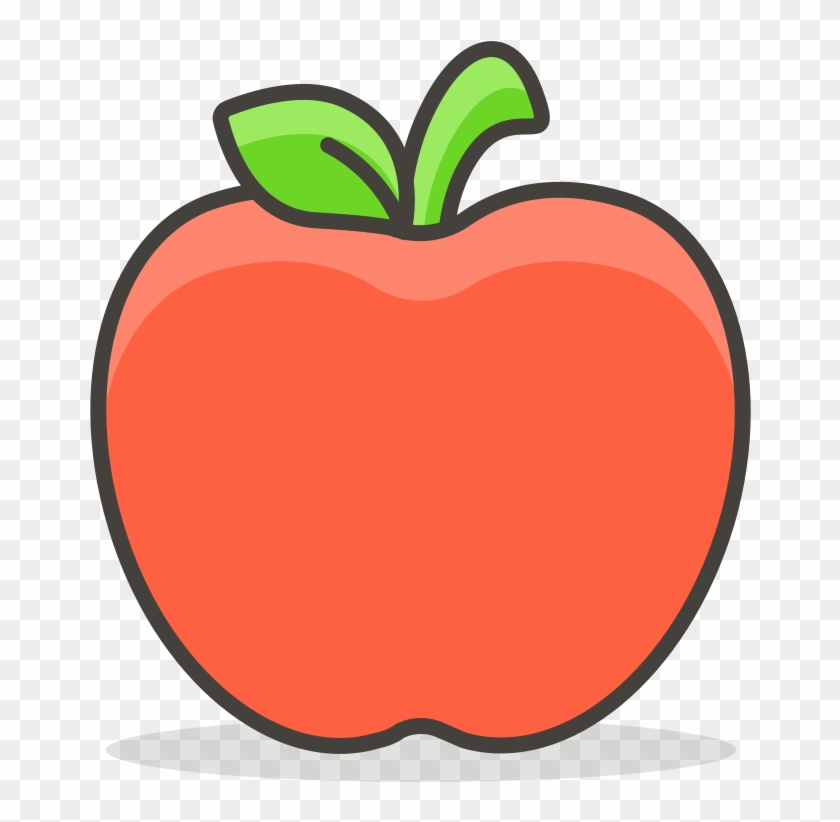527 Red Apple - Imagenes De Manzana Animados Clipart
