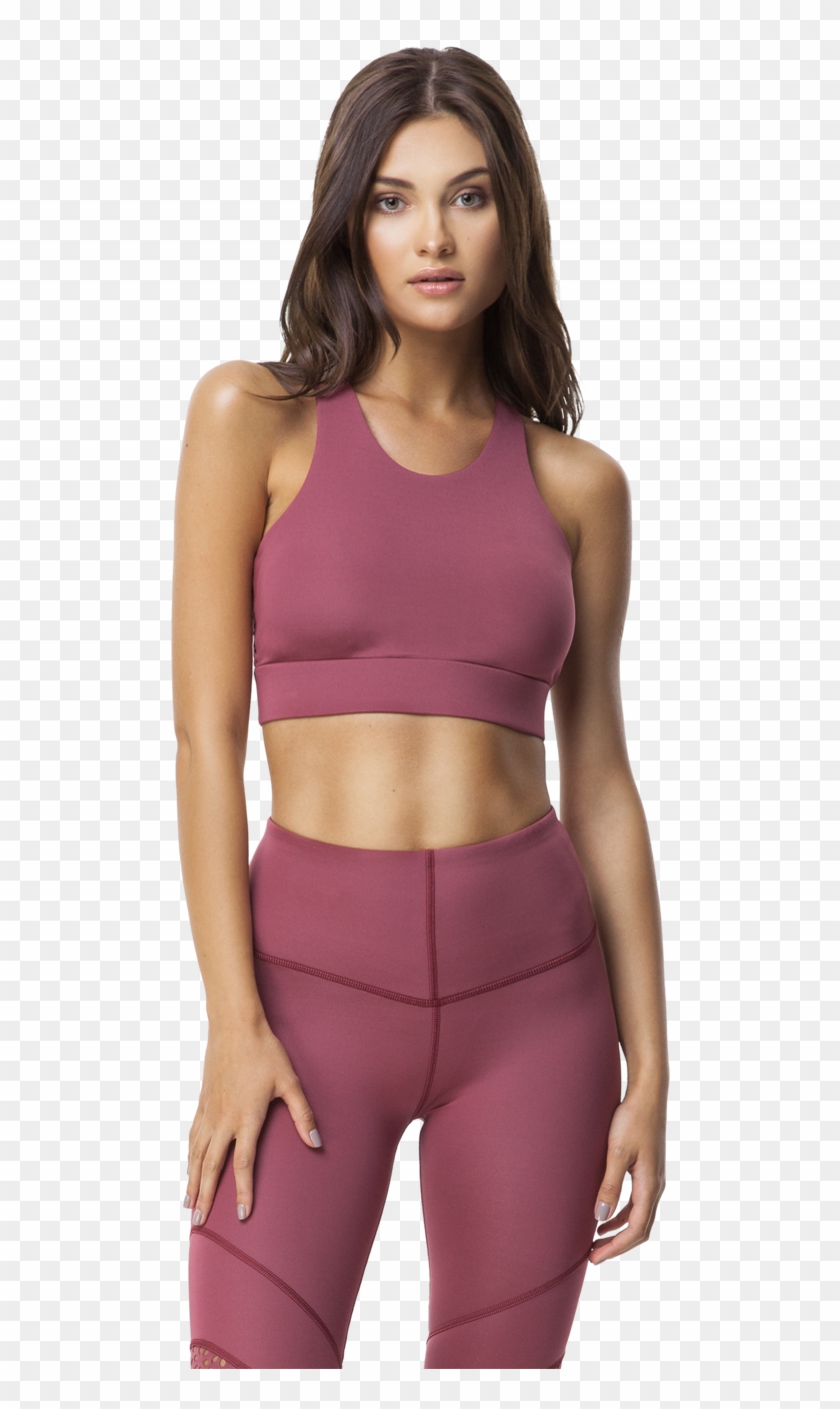 Balm Crop-top Dark Pink - Crop Top Sportowy Clipart
