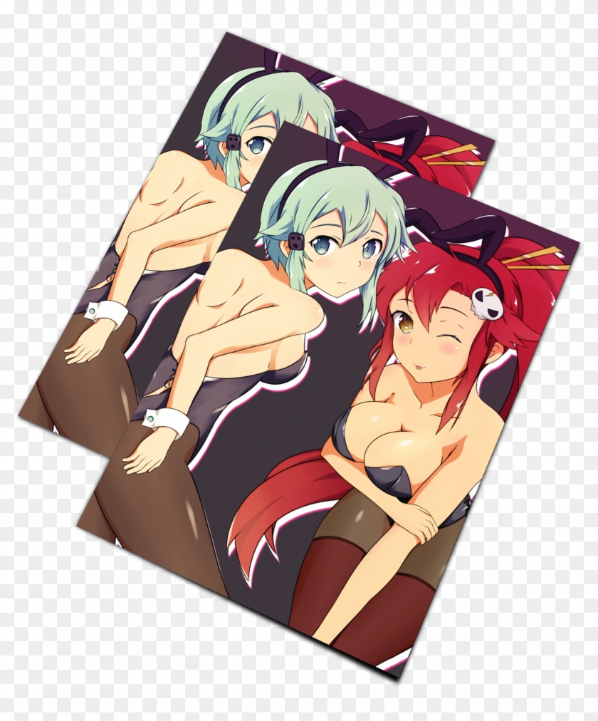 Bunnysuit Sinon & Yoko Print - Cartoon Clipart #2663754