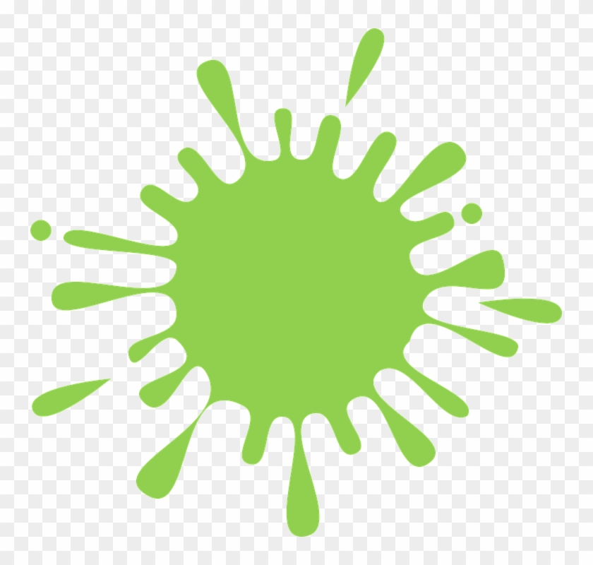 Splash Ink Green - Green Paint Splash Clipart #2664103