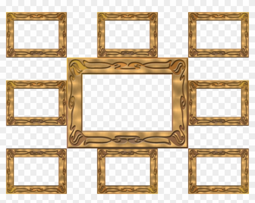 Photo 9 Gold Frames Transparent Background Zpscf438700 - Motif Clipart #2664330